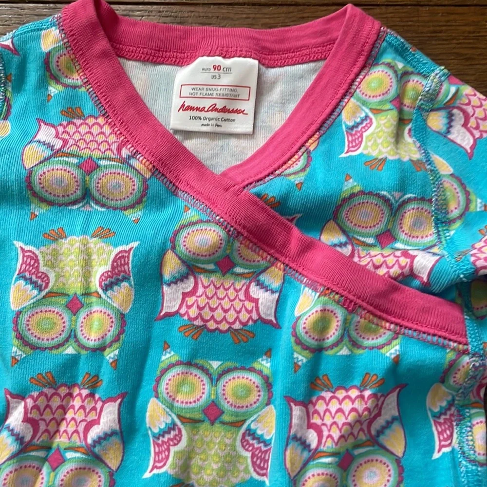 Hanna Andersson Owl long John pajamas